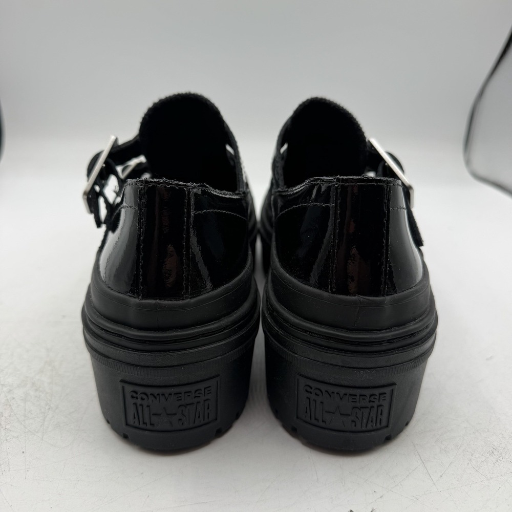 Converse Chuck Taylor Lugged Mary Jane Platform Shoes Womens Sz 8 Black Goth - Picture 8 of 11